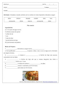 Atividade de português: Verbos no modo imperativo – 7º ano Atividade de português: Verbos no modo imperativo - 7º ano