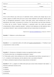 Atividade de português: Advérbio de tempo – 8º ano Atividade de língua portuguesa: Advérbio de tempo - 8º ano