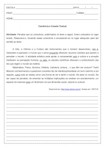 Atividade de língua portuguesa: Complete com conectivos - 9º ano