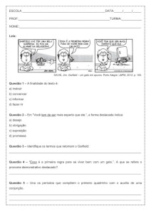 Atividade de língua portuguesa: Pronome demonstrativo - 8º ano