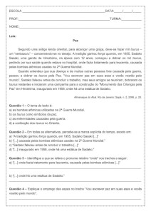 Atividade de português: Pronome relativo – 7º ano Atividade de língua portuguesa: Pronome relativo - 7º ano