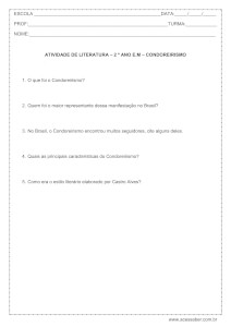 atividade de literatura – 2º ano em – Condoreirismo no Brasil atividade de literatura - 2º ano em - Condoreirismo no Brasil