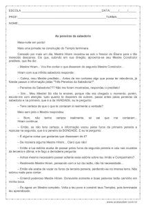 Interpretação de texto: As peneiras da sabedoria – 5º ou 6º ano Interpretação de texto: As peneiras da sabedoria - 5º ou 6º ano