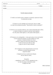 Interpretação do texto: Família desencontrada - 4º ou 5º ano