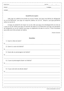 Interpretação de texto: Quadrilha da sujeira – 3º ou 4º ano Interpretação de texto: Quadrilha da sujeira - 3º ou 4º ano