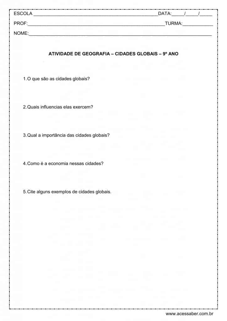 Sobre As Cidades Globais Assinale A Alternativa Correta
