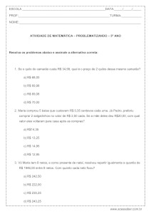 Atividade de matmática – problematizando – 5º ano Atividade de matmática - problematizando - 5º ano
