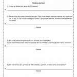 Atividade de matemática: Sistema decimal – 4º ano