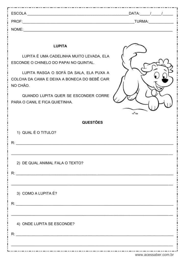 Questões Interpretação de Texto, PDF