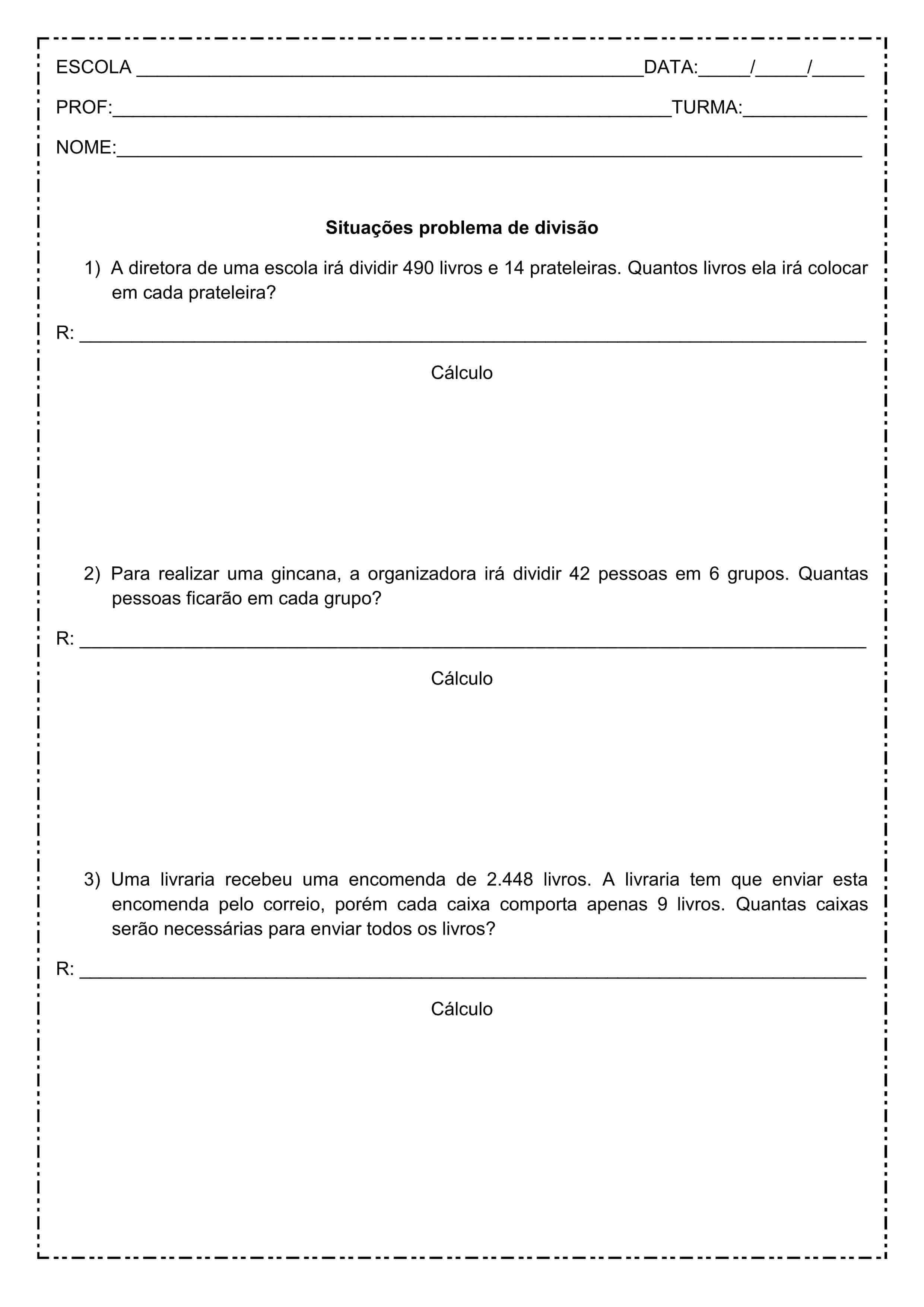 5º ano: Situações - problema