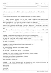 Atividade de português: Aspas – 6º ano Atividade de português: Aspas - 6º ano