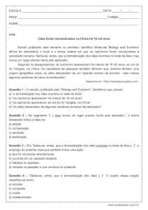 Atividade de português: Pretérito mais-que-perfeito - 8º ano