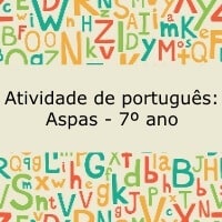 Atividade de português: Aspas - 7º ano