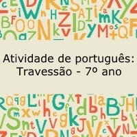 Atividade de português: Travessão – 7º ano Atividade de português: Travessão - 7º ano