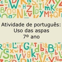 Atividade de português: Uso das aspas - 7º ano