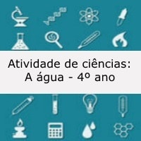 Atividade de ciências: A água - 4º ano