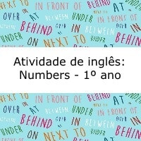 Atividade de inglês: Numbers - 1º ano