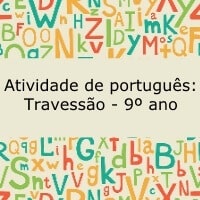 Atividade de português: Travessão - 9º ano
