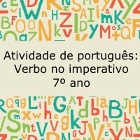 Atividade de português: Verbo no imperativo - 7º ano
