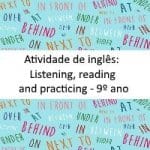 Atividade de inglês: Listening, reading and practicing – Música: Celebration – 9º ano