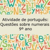 Atividade de português: Questões sobre numerais - 9º ano