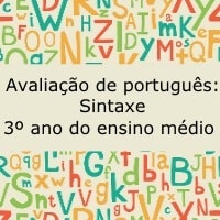 Avaliação de Português: Sintaxe – 3º ano do ensino médio Avaliação de Português: Sintaxe - 3º ano do ensino médio