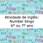 Atividade de inglês: Number bingo – 6º ou 7º ano