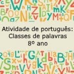 Atividade de Português: Classes de palavras – 8º ano