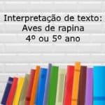 Interpretação de texto: Aves de rapina – 4º ou 5º ano