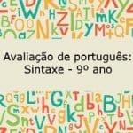 Avaliação de Português: Sintaxe – 9º ano