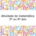 Atividade de Matemática – 3º ou 4º ano