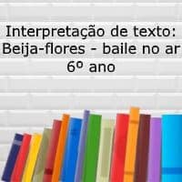 Interpretação de texto: Beija-flores - bale no ar - 6º ano