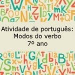Atividade de português: Modos do verbo – 7º ano
