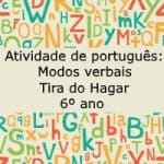 Atividade de português: Modos verbais – tira do Hagar – 6º ano