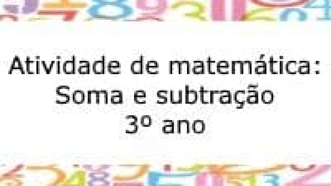 Atividade de matemática: Problemas de soma - 3º ano - Acessaber