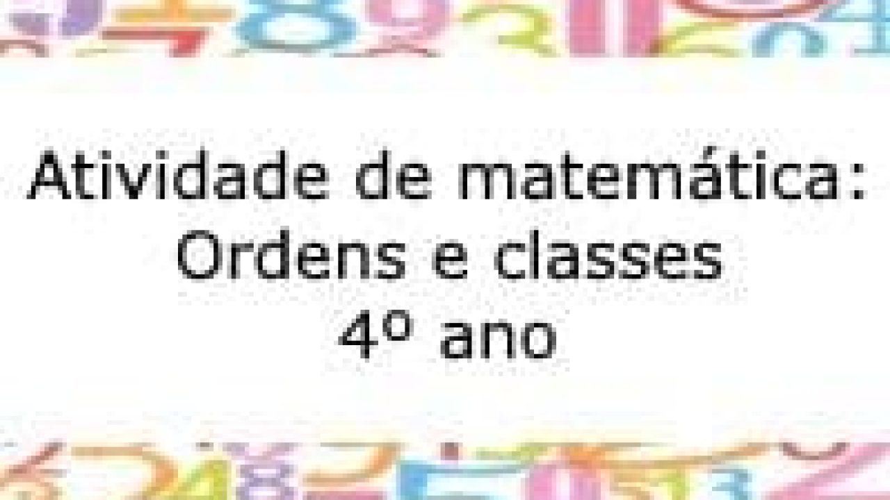 Matemática: Classes e ordens em 2023