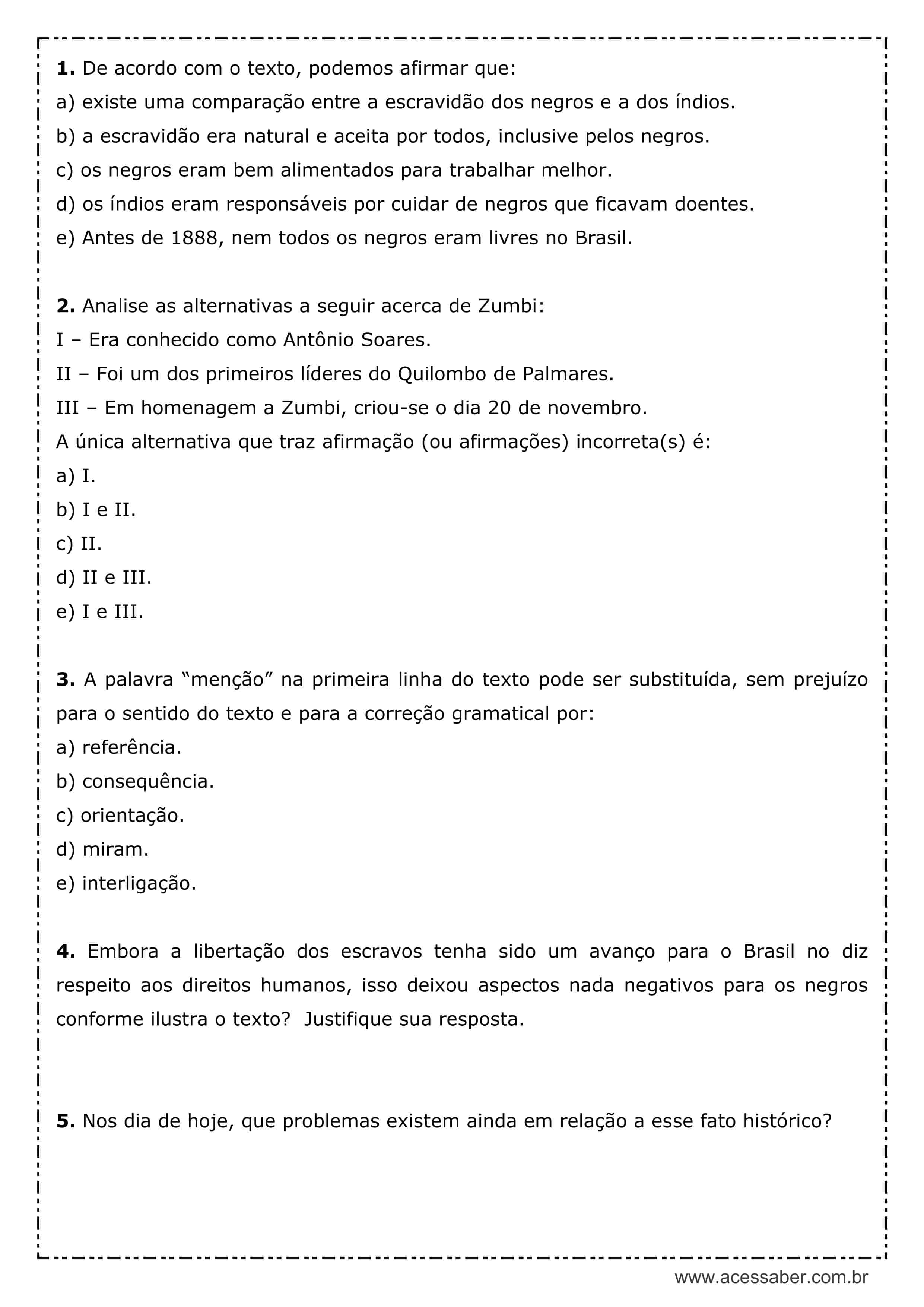 ATIVIDADE CONSCIÊNCIA NEGRA