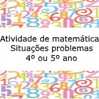 Atividade de matemática - 4º ou 5º ano