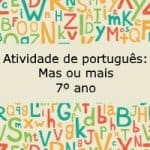 Atividade de português: Mas ou mais – 7º ano