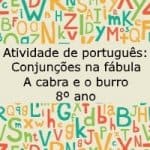 Atividade de português: Conjunções na fábula “A cabra e o burro” – 8º ano