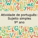 Atividade de português: Sujeito simples – 9º ano