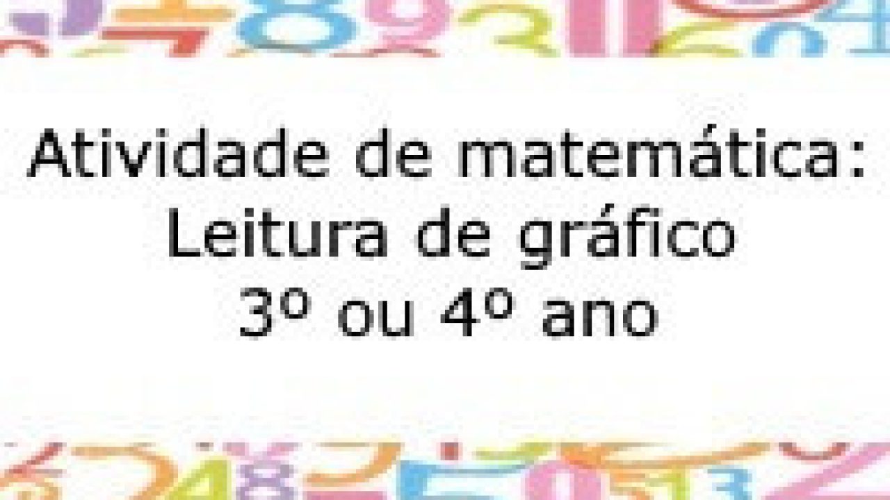 Atividade de matemática: Leitura de Gráficos - 4º ano - Acessaber