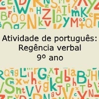 Atividade de português Regência verbal - 9º ano