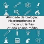 Atividade de biologia: Macronutrientes e micronutrientes – 2º ano ensino médio