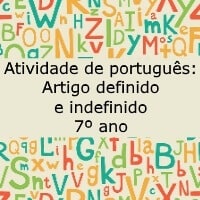 Artigo definido e indefinido – 7ano Artigo definido e indefinido - 7ano