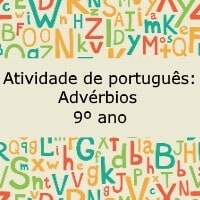 Atividade de português Advérbios - 9º ano