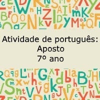 Atividade de português Aposto – 7º ano Atividade de português Aposto - 7º ano