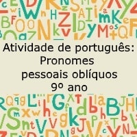 Pronomes pessoais oblíquos - 9 ano