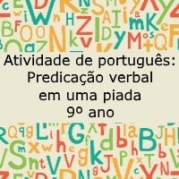 Predicação verbal em uma piada - 9 ano