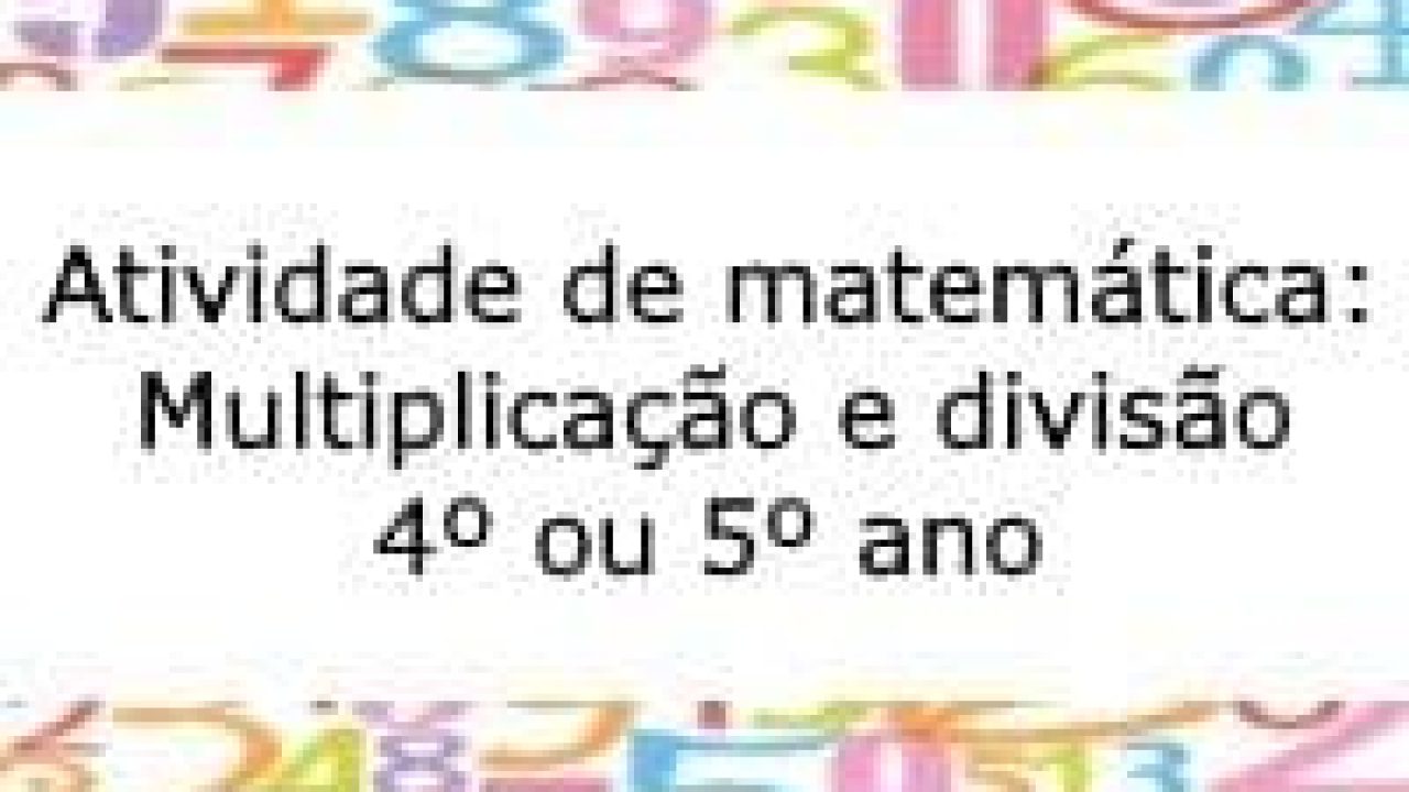 Atividades de divisão para 5º Ano –